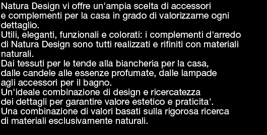 accessori e complementi